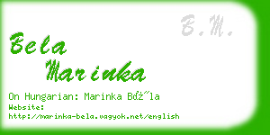 bela marinka business card